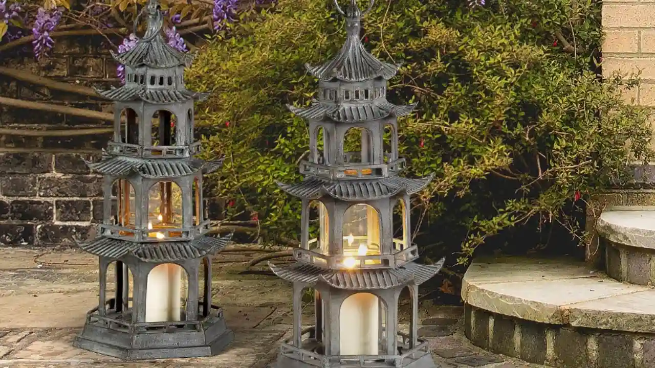 Japanese pagoda lantern candles