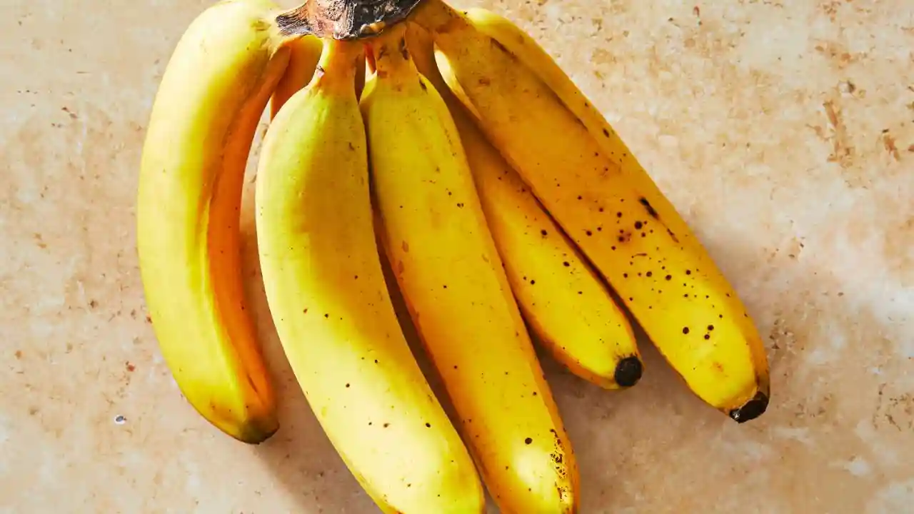 The ripening process of bananas