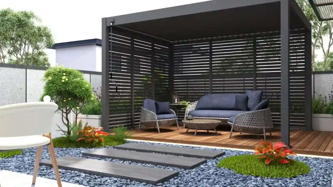 How to Hang String Lights on Aluminum Pergola 4 Pergola