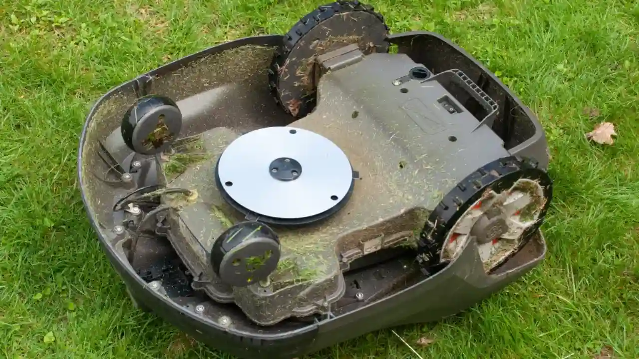 robot lawn mower sensors are cleaned 1