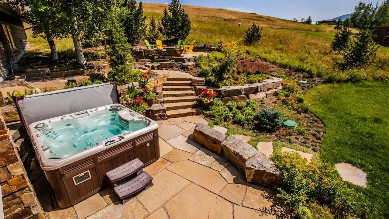 Best Place To Put A Hot Tub In Your Garden 7 Hot tub in a backyard 1