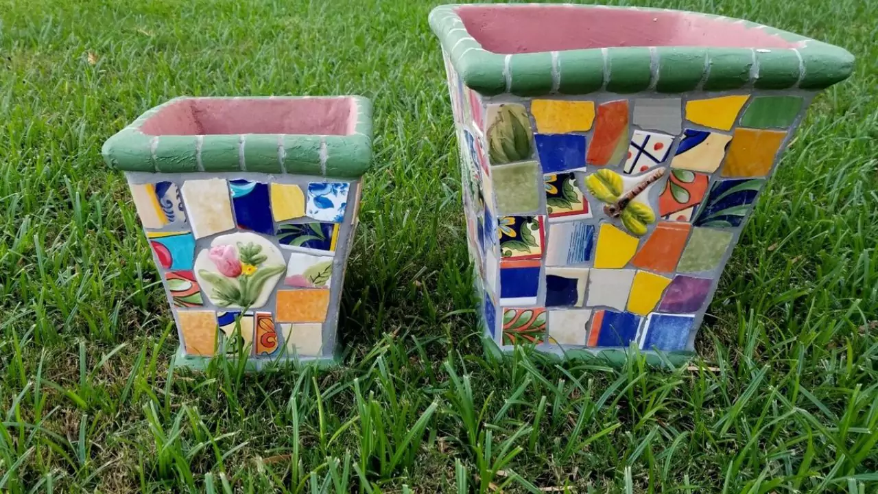 Mosaic planters
