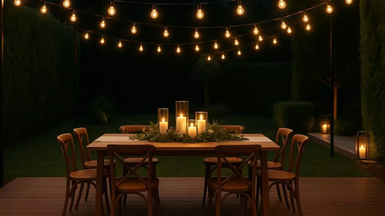 9 Unusual Festoon Lights for Your Garden 10 Parallel layout festoon lights
